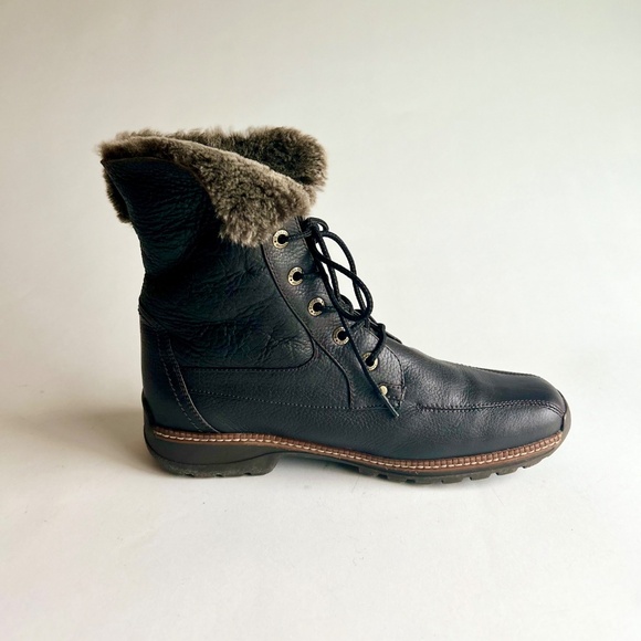 Men’s Blondo Aqua Protect Brown Genuine Leather Fur Lining LaceUp Boots size 11N - Picture 3 of 16